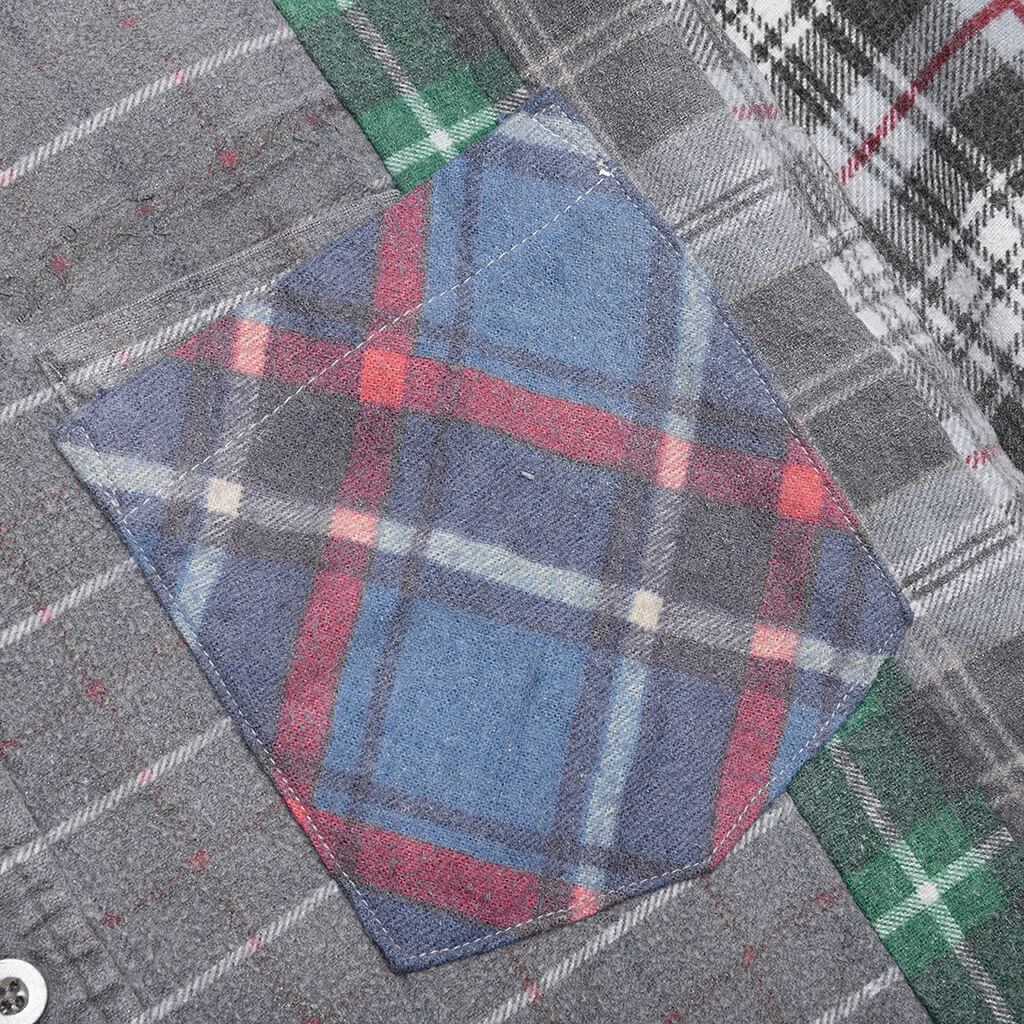 Flannel Shirt 7 Cuts Wide Reflection Shirt - Assorted - Image 4
