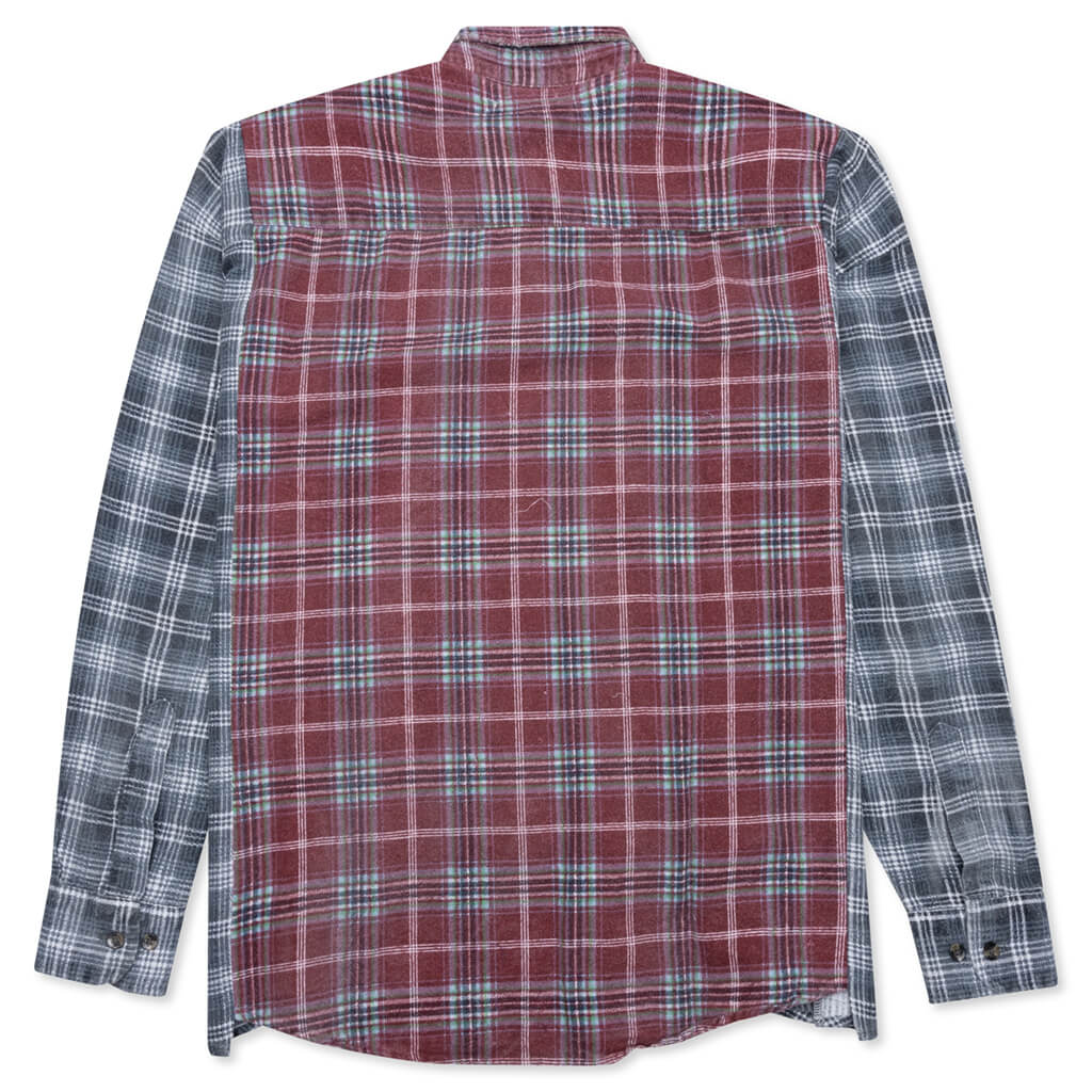 Flannel Shirt Ribbon Wide Reflection Shirt - Assorted - Image 2