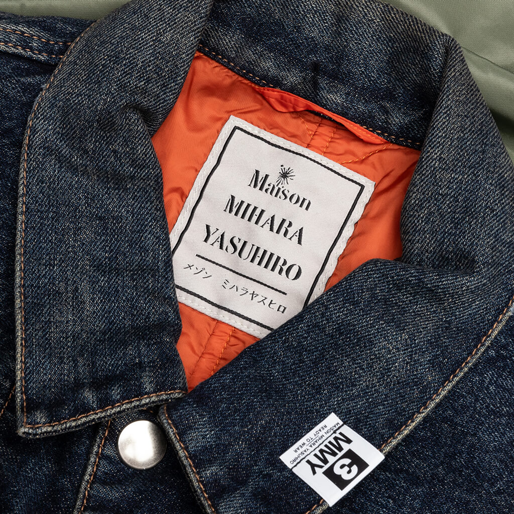 Flight Jacket Layered Denim - Indigo - Image 4