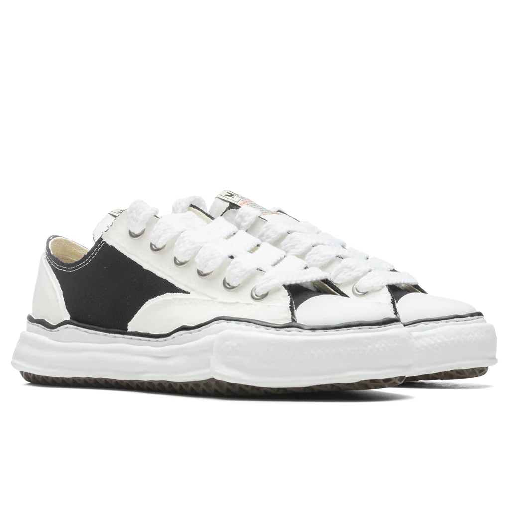 Peterson Low OG Sole Rubber Painted Canvas Sneaker - Black/White - Image 2