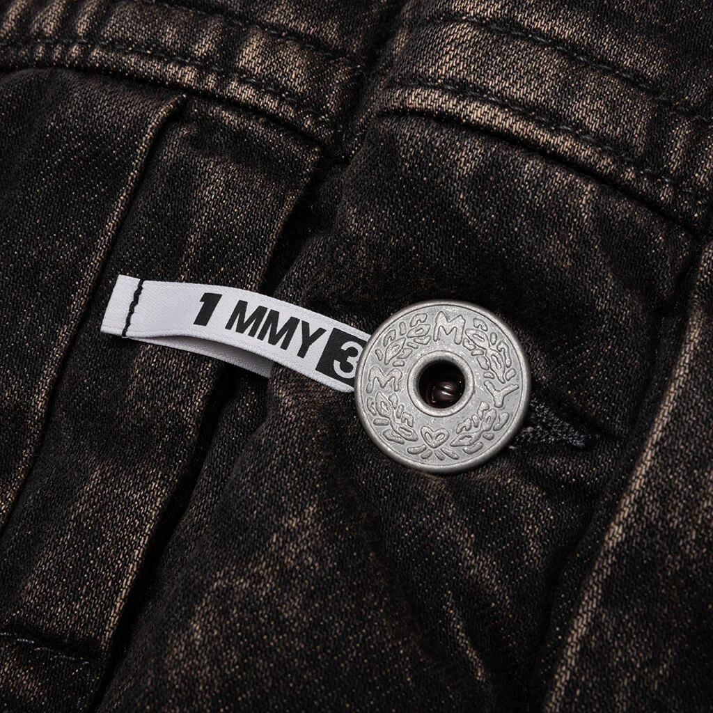 Puffer Denim Jacket - Black - Image 5