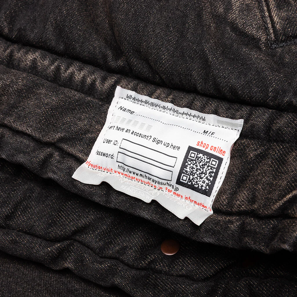 Puffer Denim Jacket - Black - Image 7