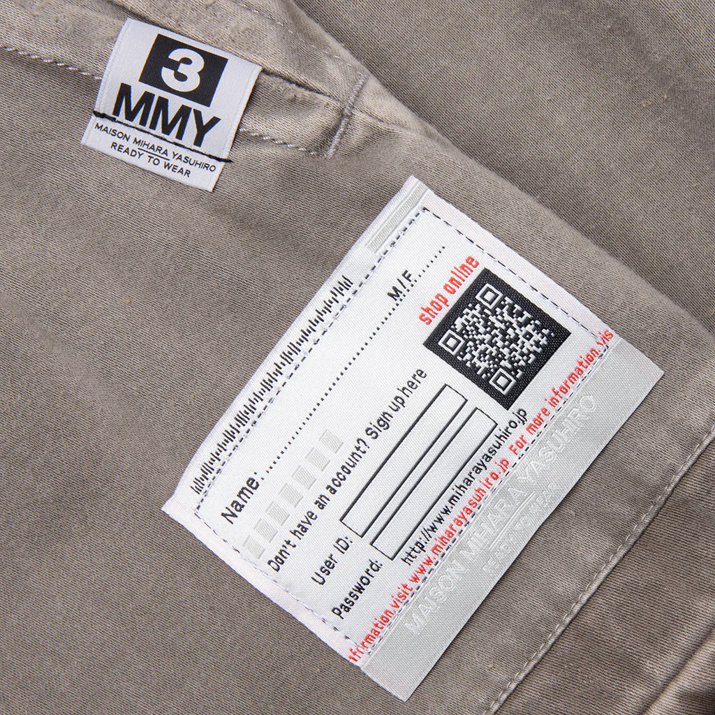 Repair Cargo Trousers - Light Grey - Image 3
