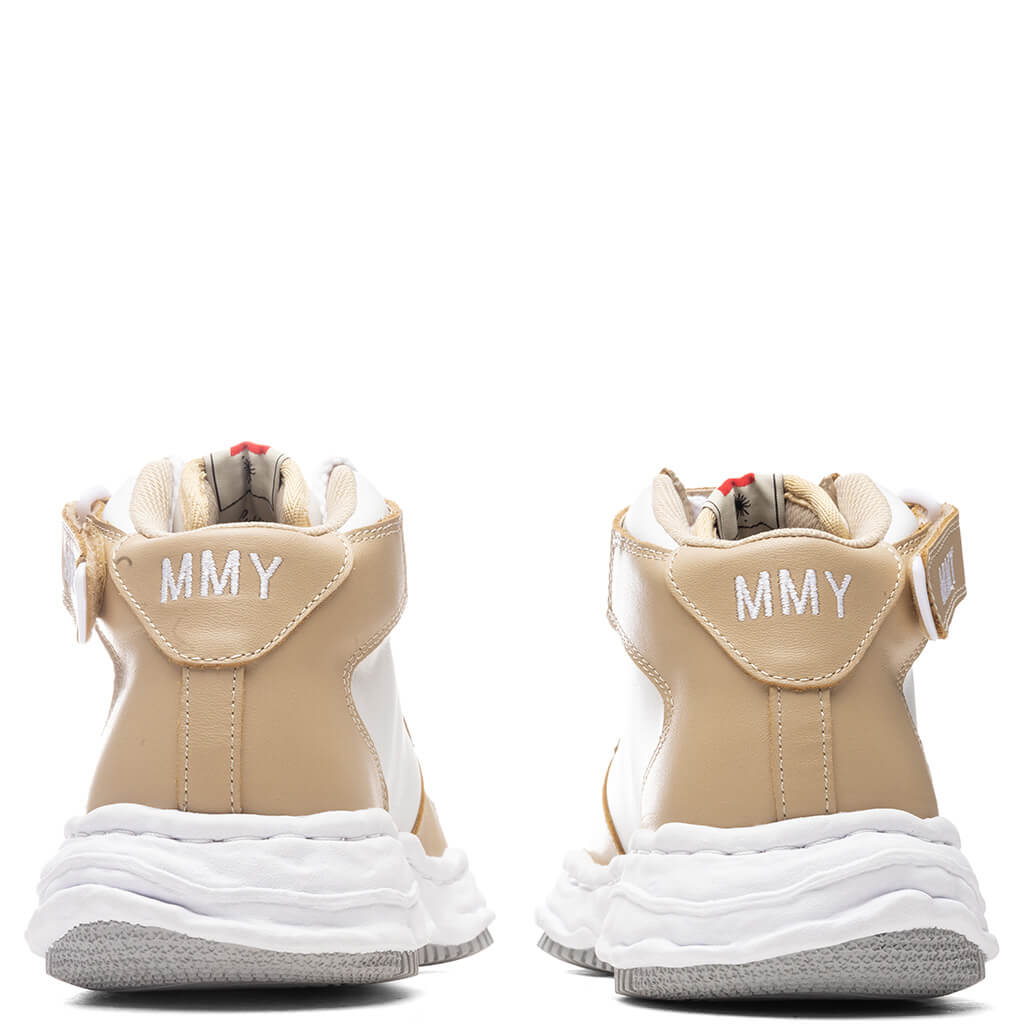 Wayne High OG Sole Leather Sneaker - Beige/White - Image 4