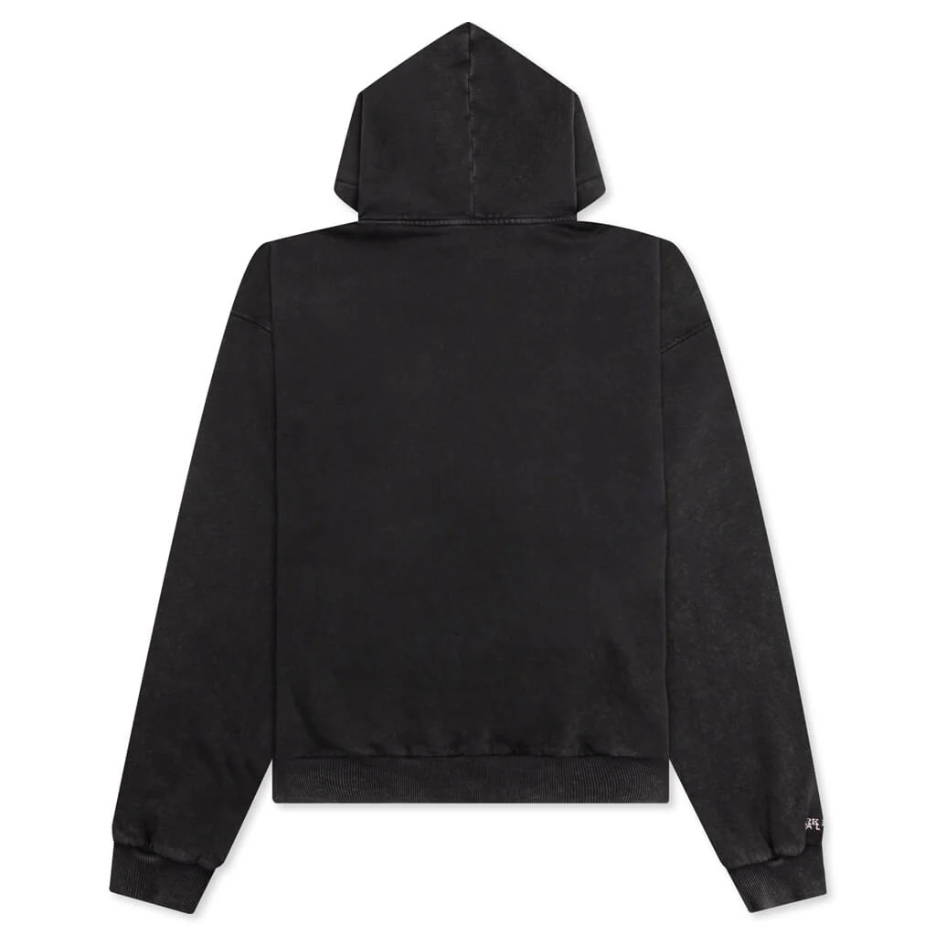 Mark Flood Oversized Graphic Hoodie - Washed Black - Image 2