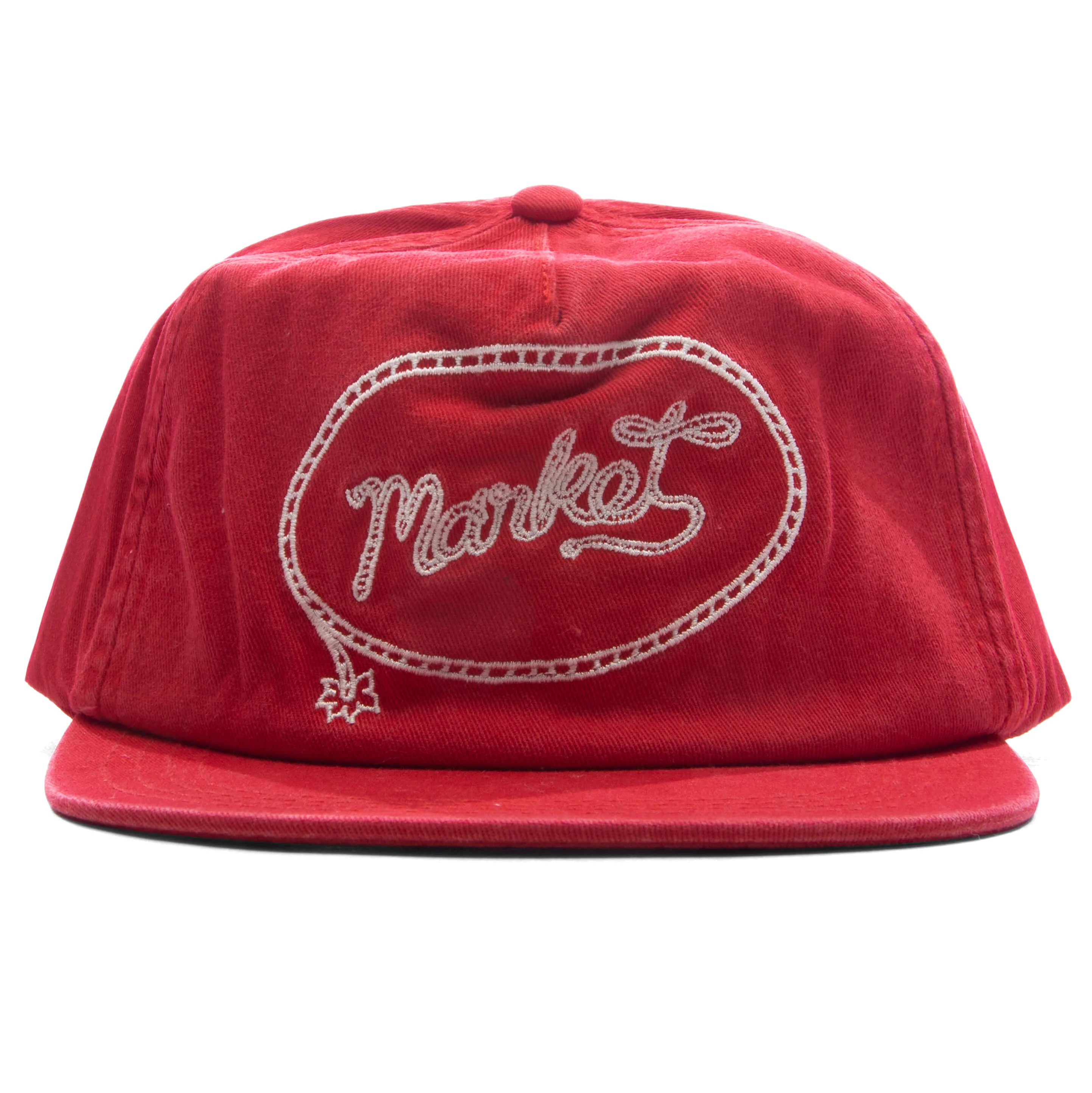 Market Lasso Lockup 5-Panel Hat - Salsa