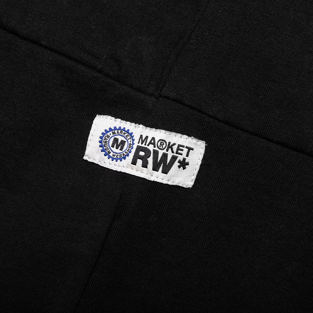 RW Reworked Grid T-Shirt - Overdyed Black - Image 5