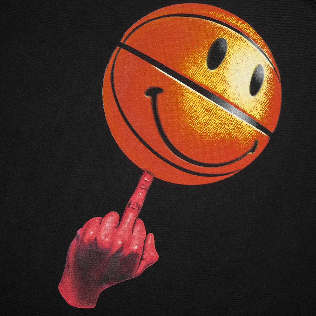 Smiley Good Game T-Shirt - Washed Black - Image 3