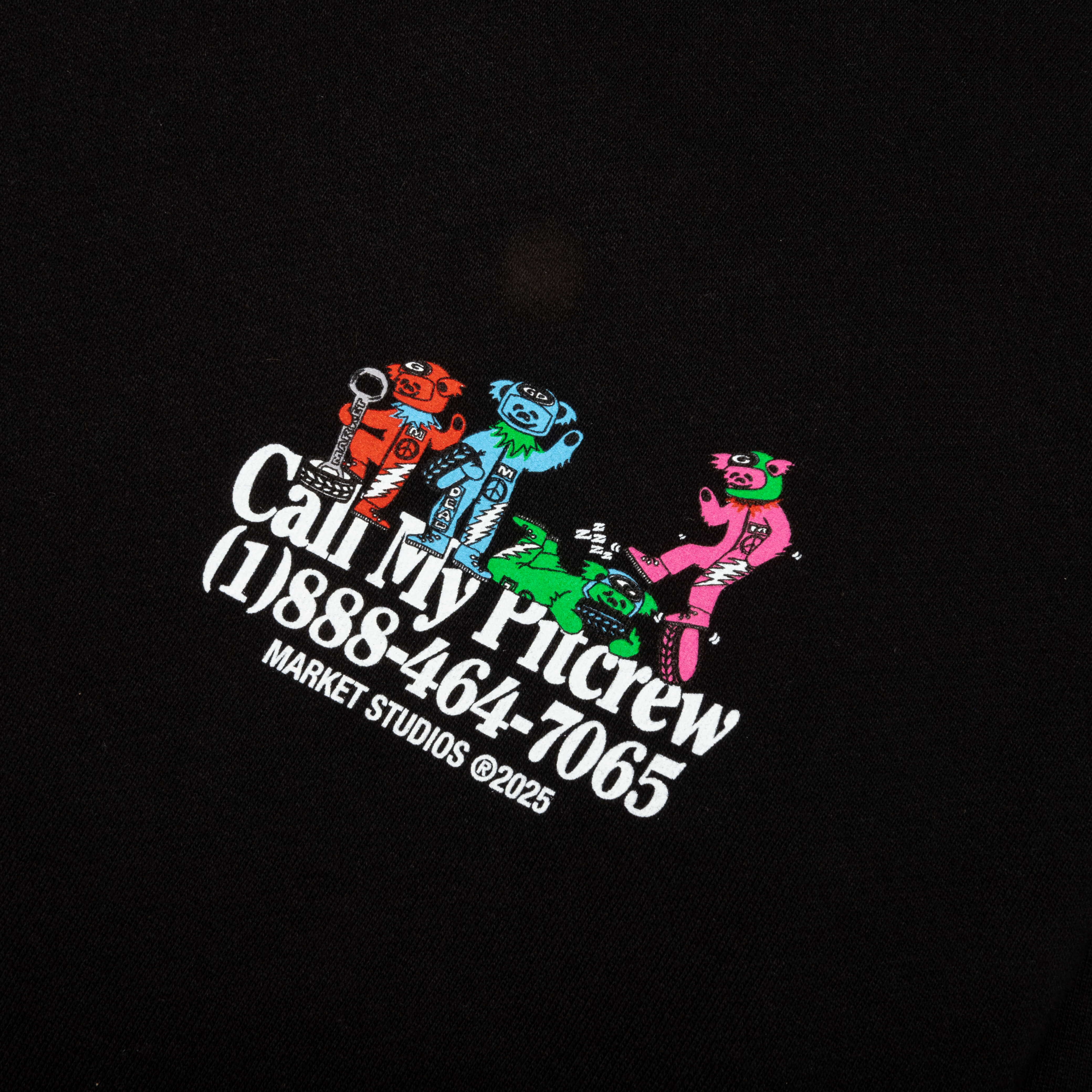 Market x Grateful Dead Call My Pitcrew Hoodie - Black - Image 3