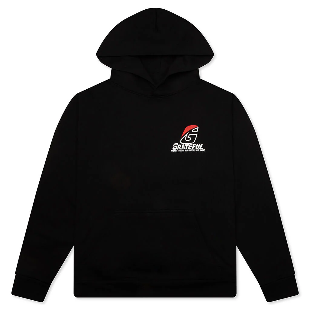 Market x Grateful Dead Stealie Moto Bear Hoodie - Washed Black