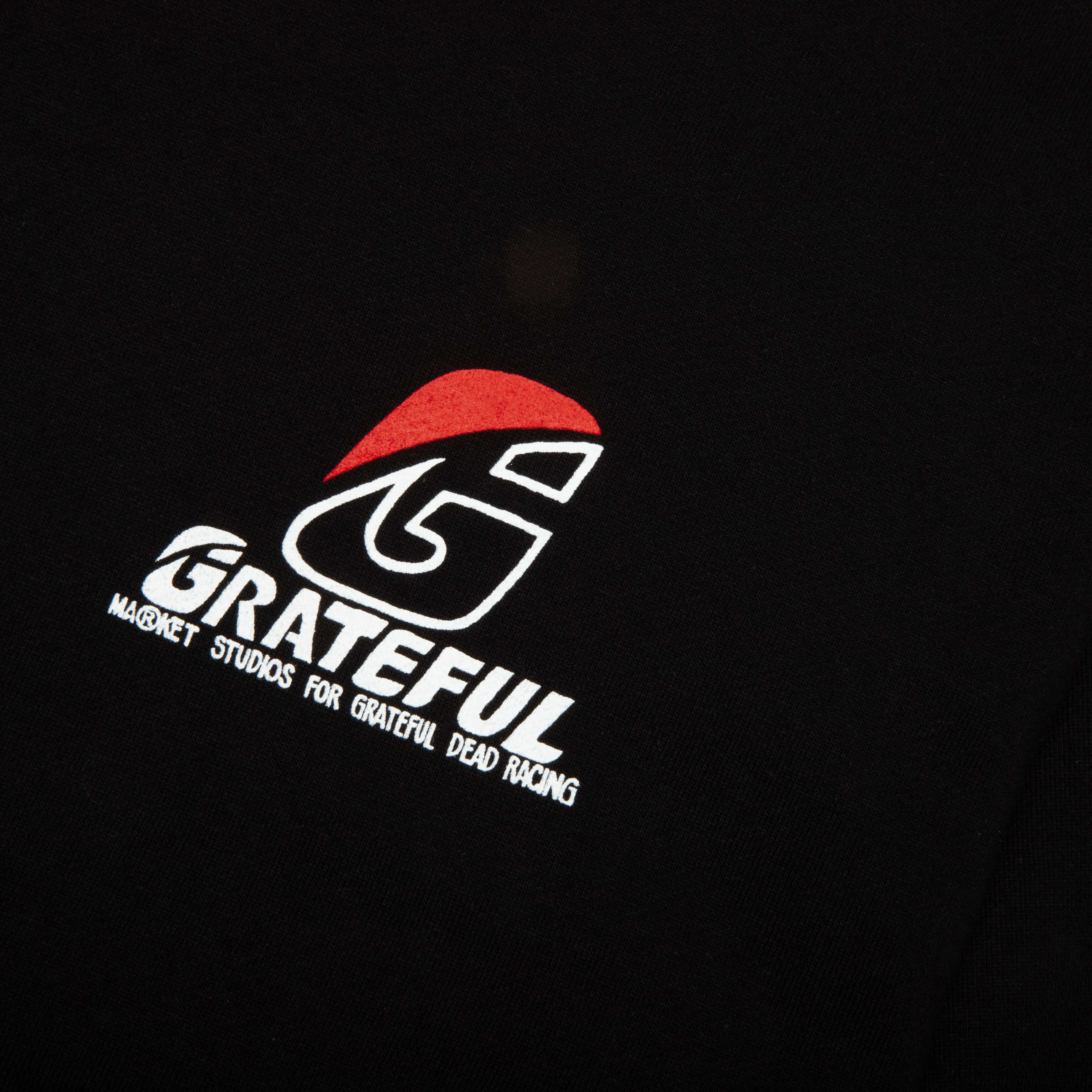 Market x Grateful Dead Stealie Moto Bear Hoodie - Washed Black - Image 3