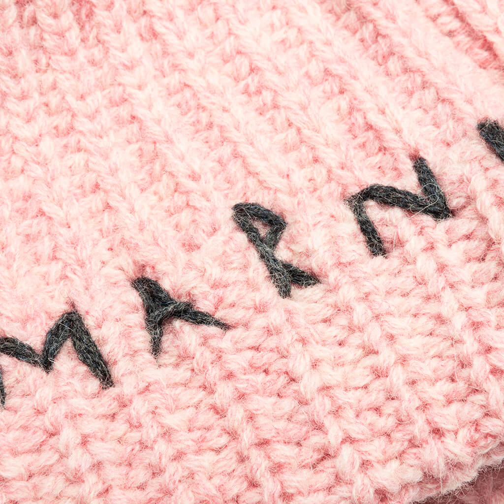 Hand Stitched Logo Ribbed Beanie - Quartz - Image 2