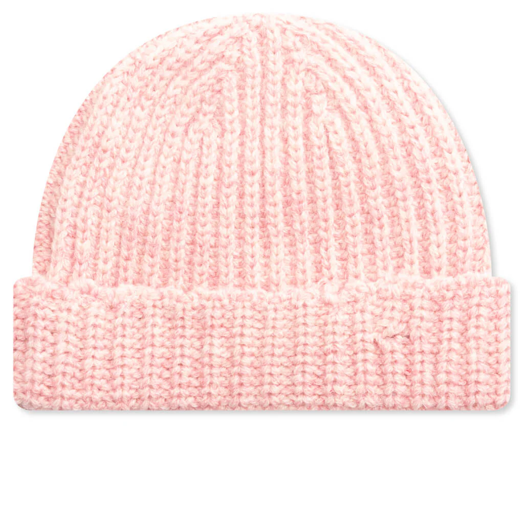 Hand Stitched Logo Ribbed Beanie - Quartz - Image 3