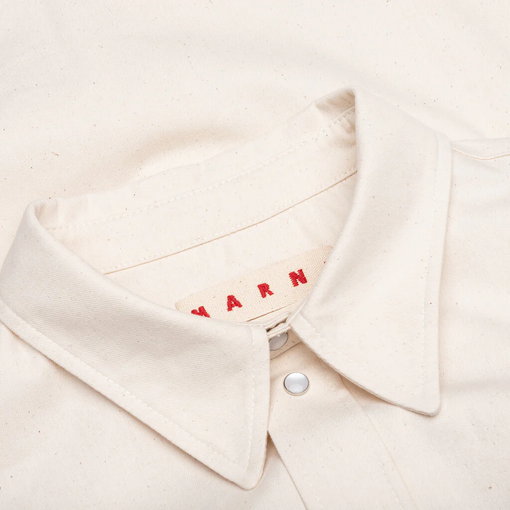 Cream Denim Shirt with Trunakaroo Plaque - Bone - Image 5