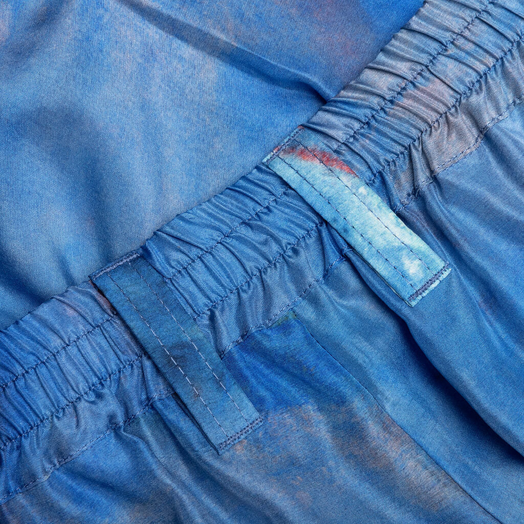 Silk Habotai Stretch Waist Shorts - Cobalt - Image 5