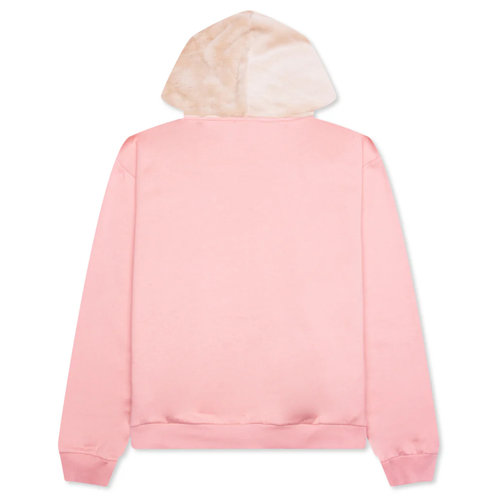 Faux-Fur Hood Sweatshirt UTC269 - Antique Rose - Image 2