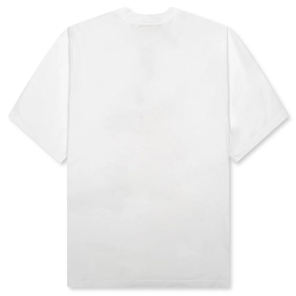 Slawn Printed Cotton T-Shirt- Lily White - Image 2