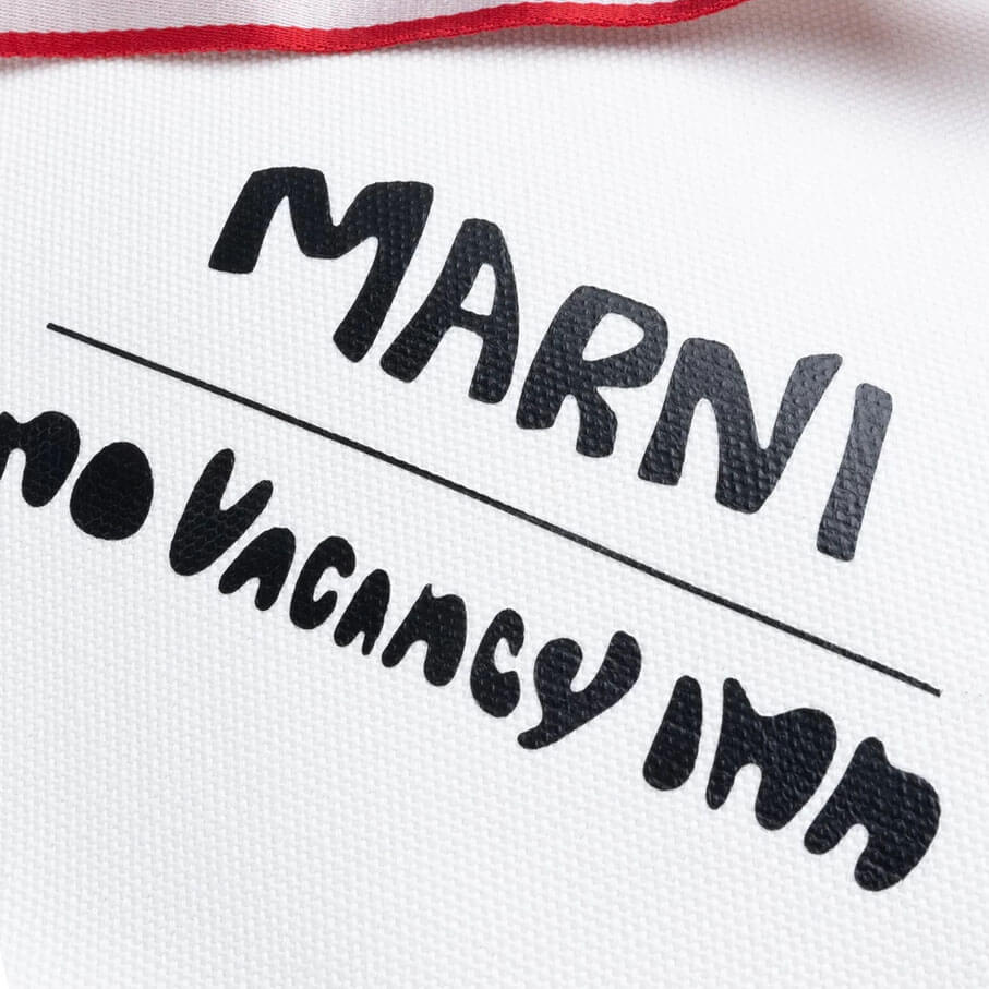 Marni x No Vacancy Inn Bey Tote Bag - Shell/Black - Image 4
