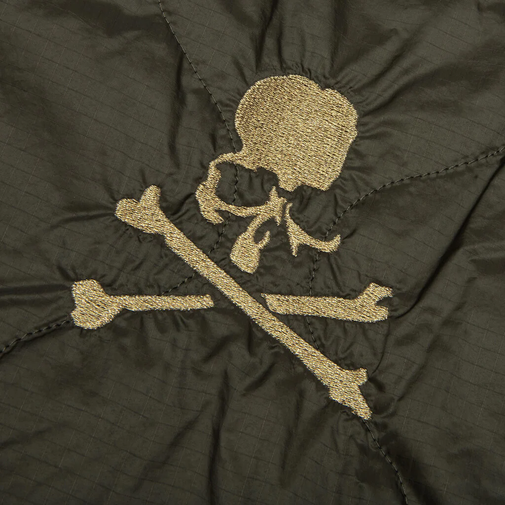 Quilted Nylon Jacket - Olive - Image 6