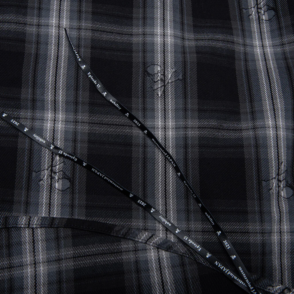 Plaid Flannel Shirt - Black - Image 6
