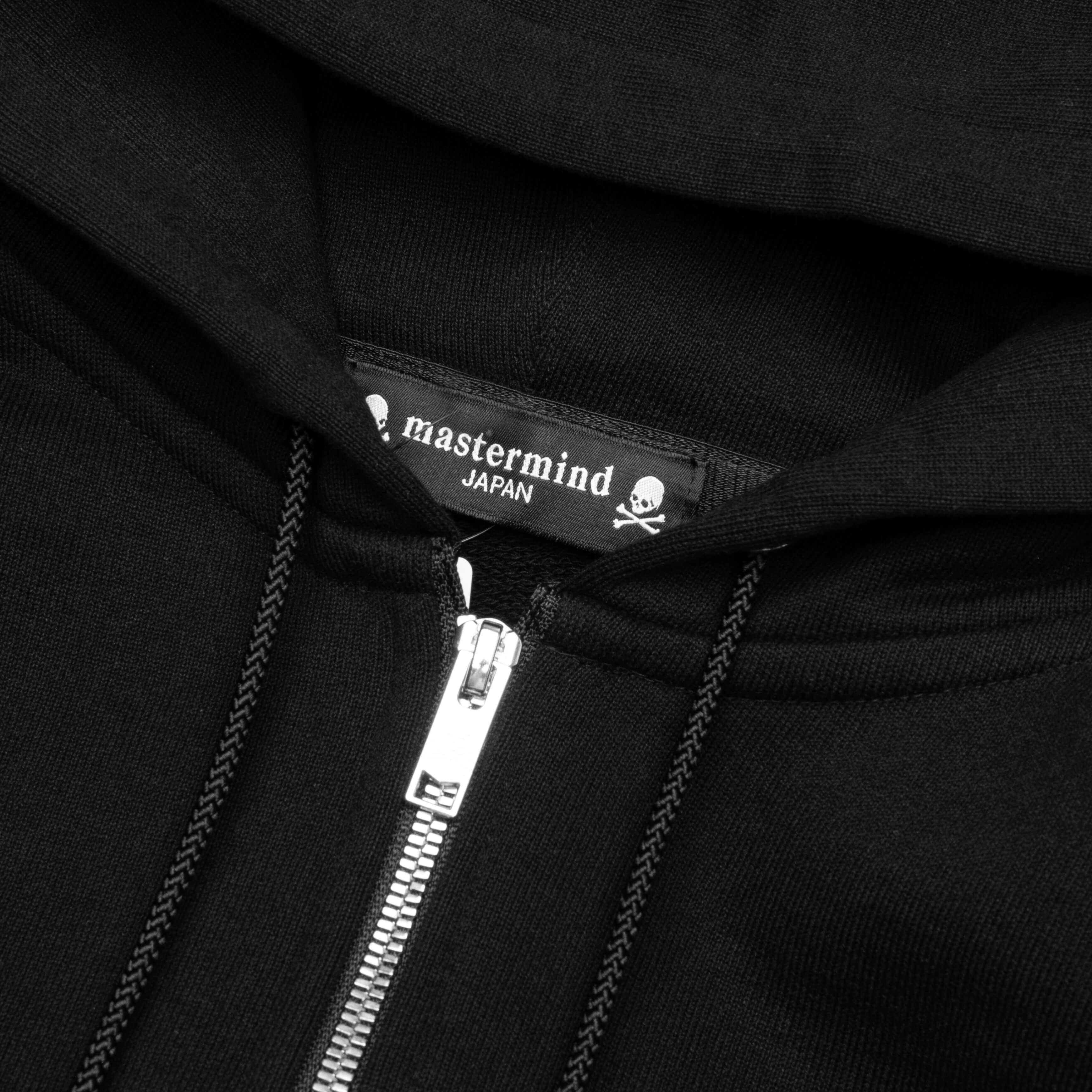 Glass Beaded Full Zip Hoodie - Black - Image 3