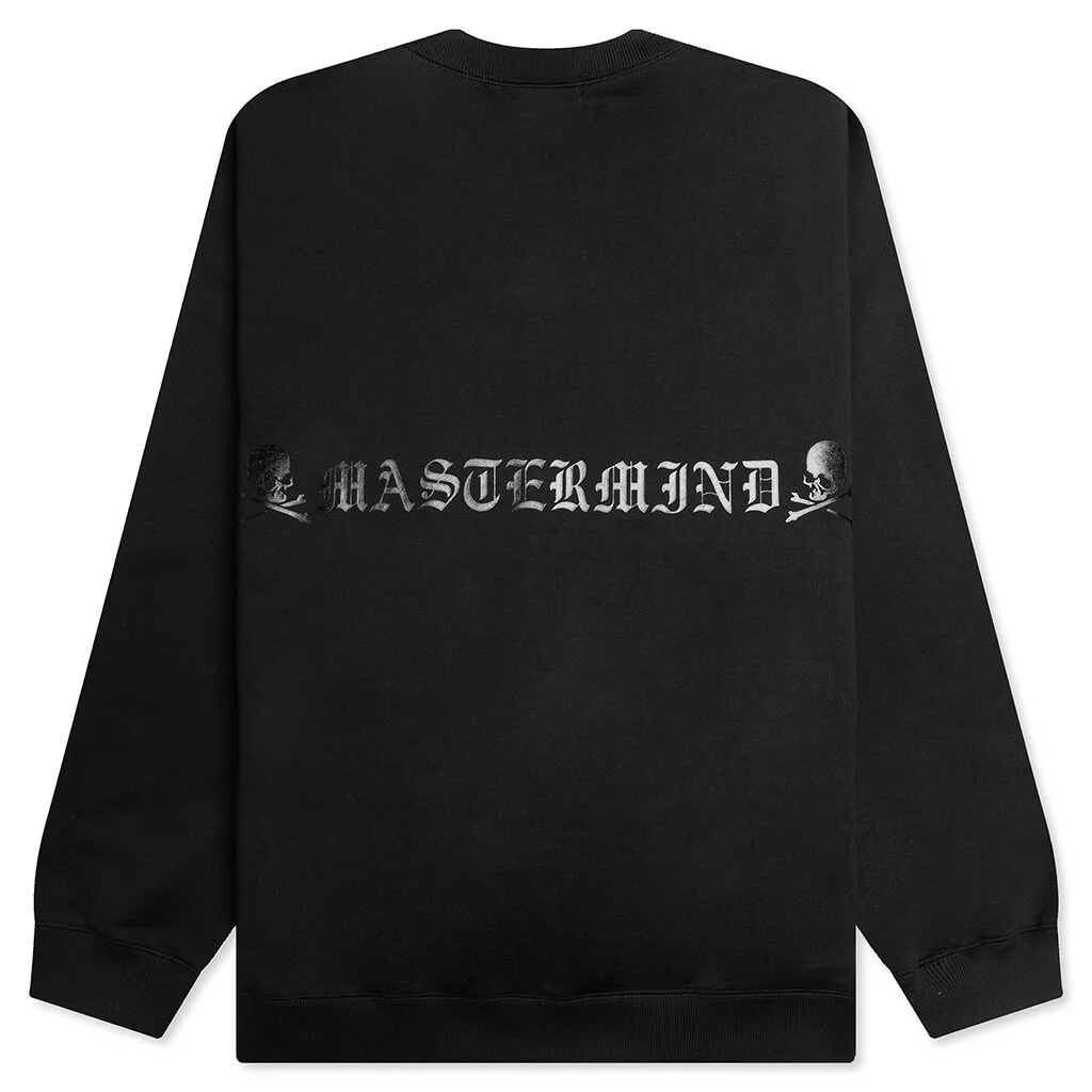Skull Logo Knit Sweatshirt - Black - Image 2