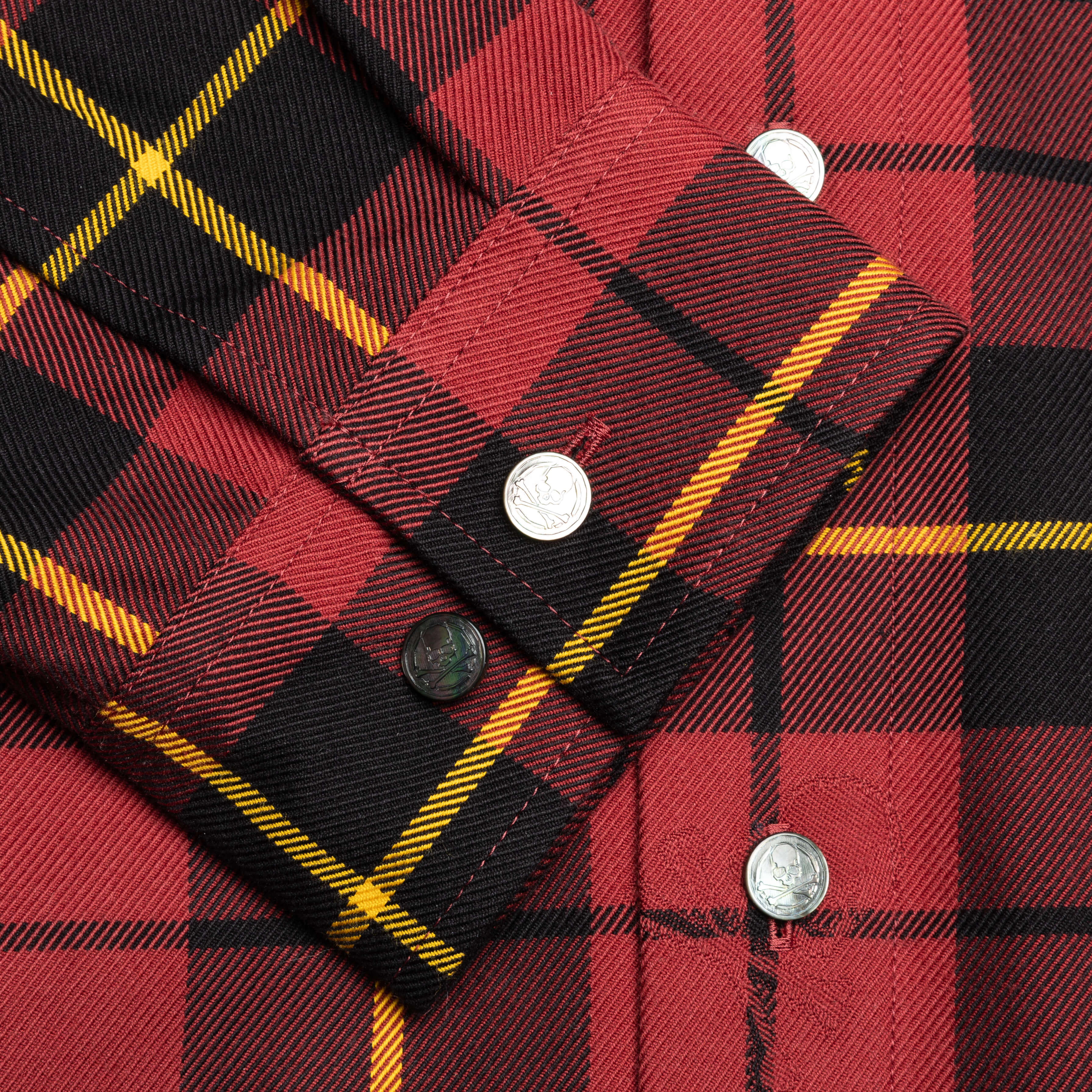 Plaid Long Sleeve Woven Shirt - Burgundy Plaid - Image 4