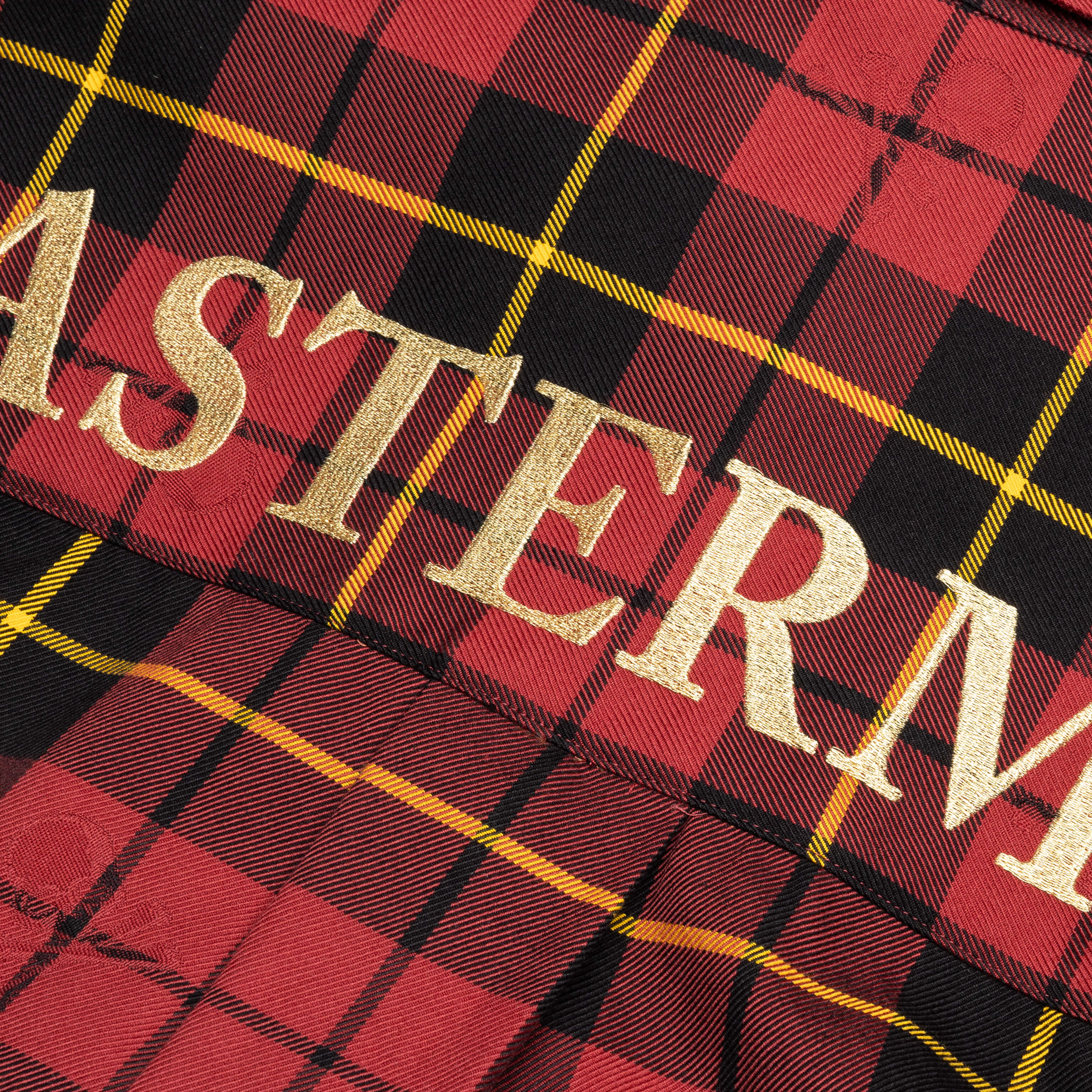 Plaid Long Sleeve Woven Shirt - Burgundy Plaid - Image 5