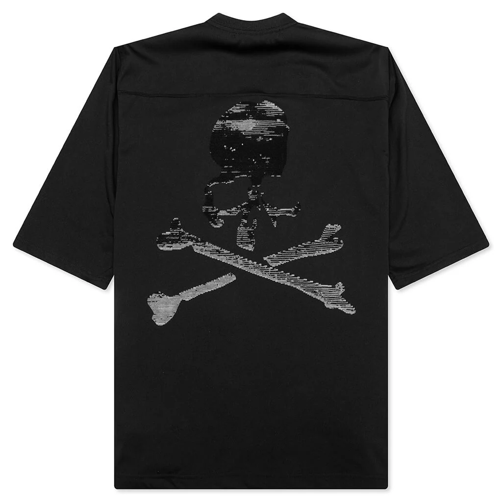Football V-Neck Jersey T-Shirt - Black - Image 2