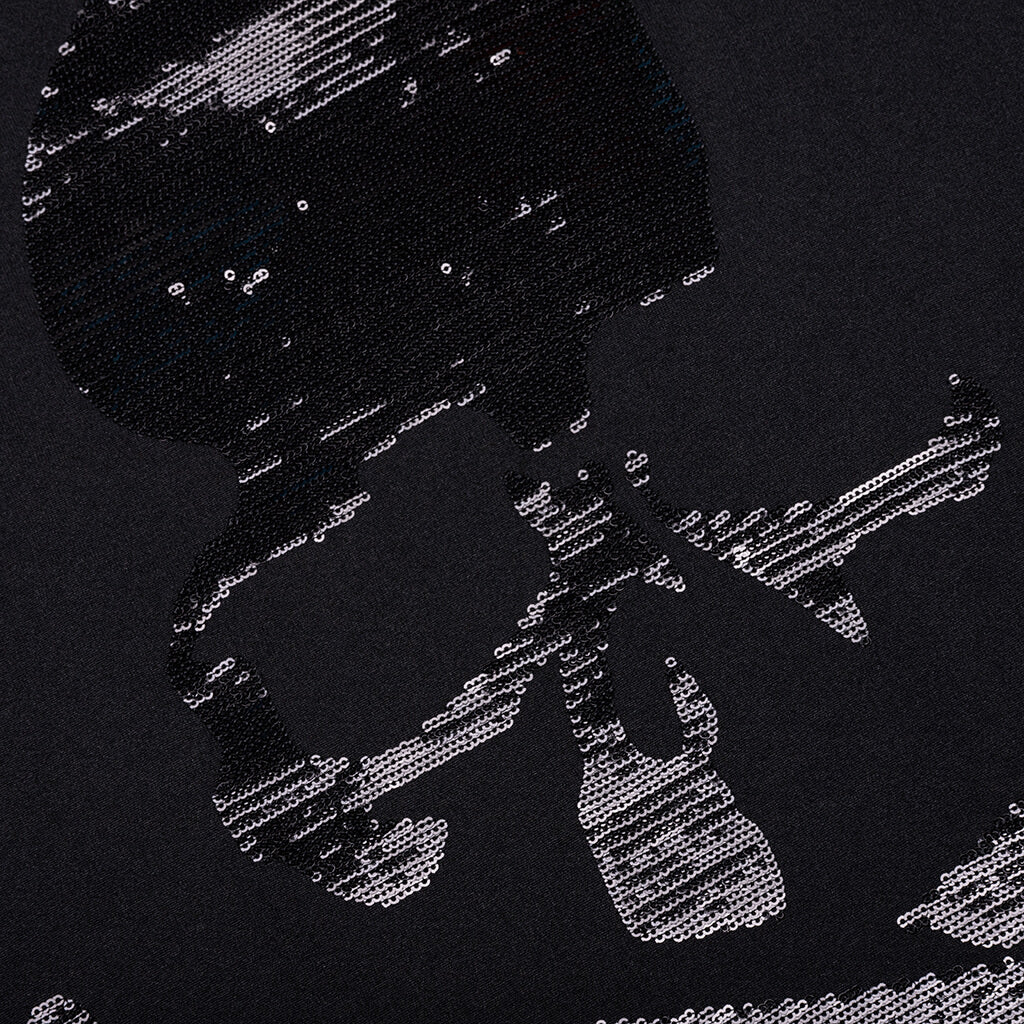 Football V-Neck Jersey T-Shirt - Black - Image 4
