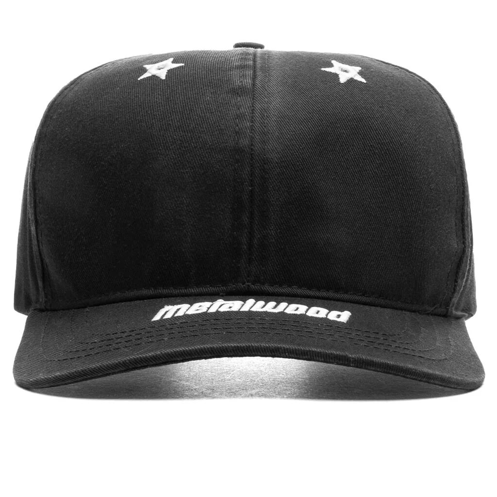 Starshot 6-Panel Strapback Hat - Black