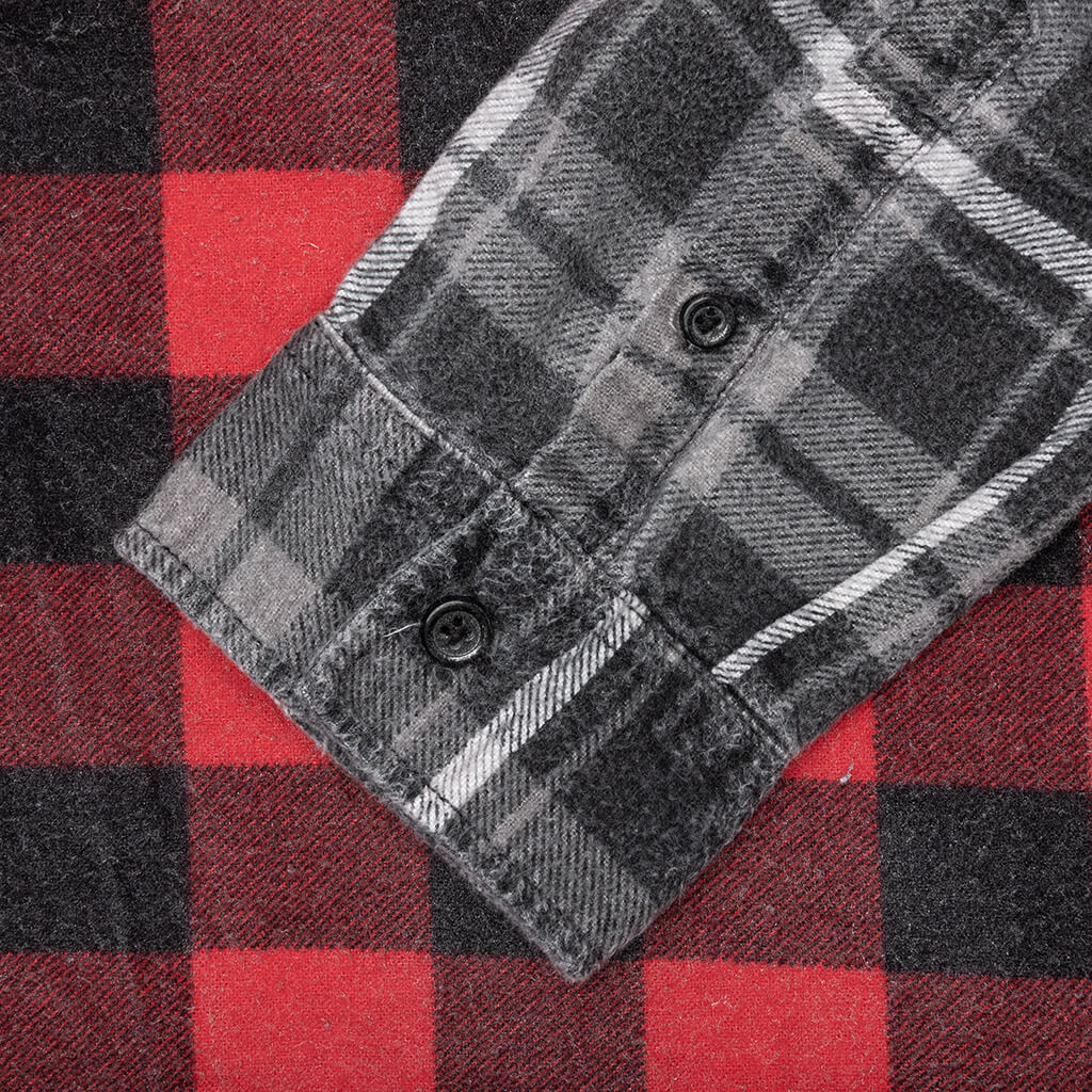 Flannel Shirt Ribbon Wide Reflection Shirt - Assorted - Image 4