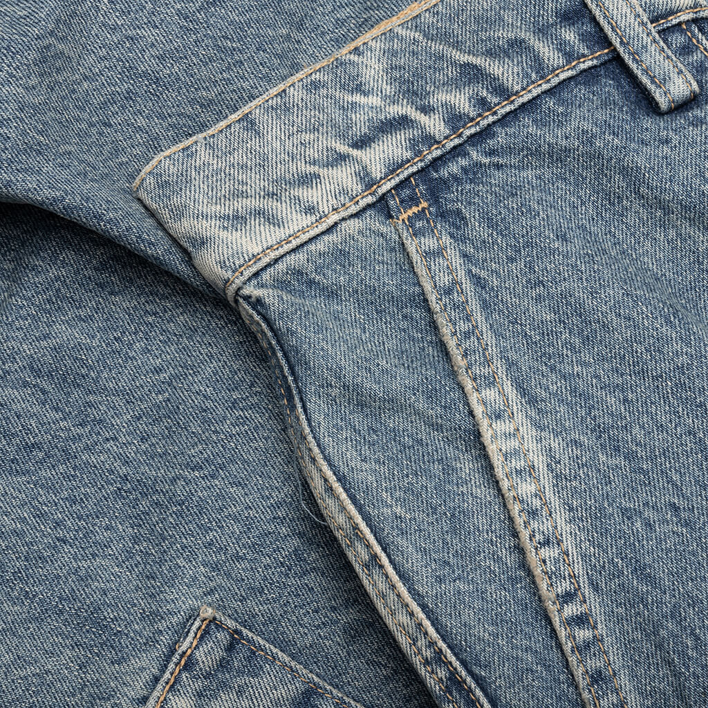 Denim Logo Cargos - Light Wash - Image 3