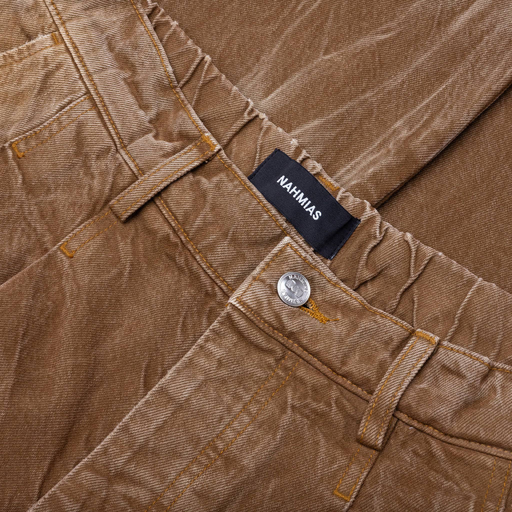 Denim Oversized Cargos - Brown Wash - Image 4