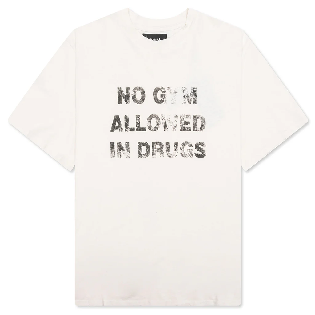 No Gym Allowed Boxy T-Shirt - Egg White