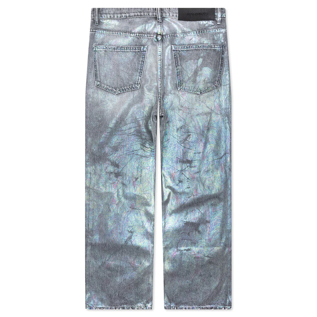 Oil Spill Baggy Jean - Charcoal Wash - Image 2