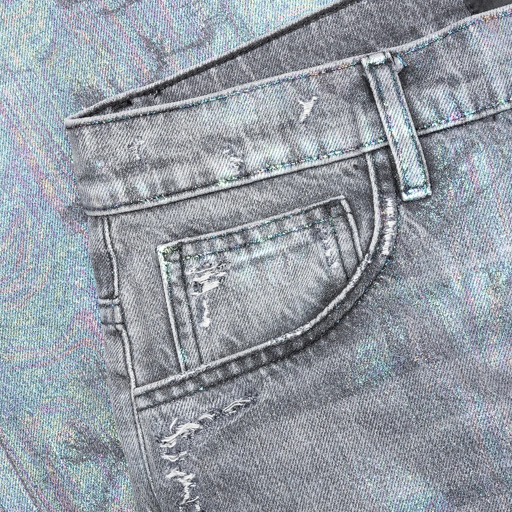 Oil Spill Baggy Jean - Charcoal Wash - Image 3
