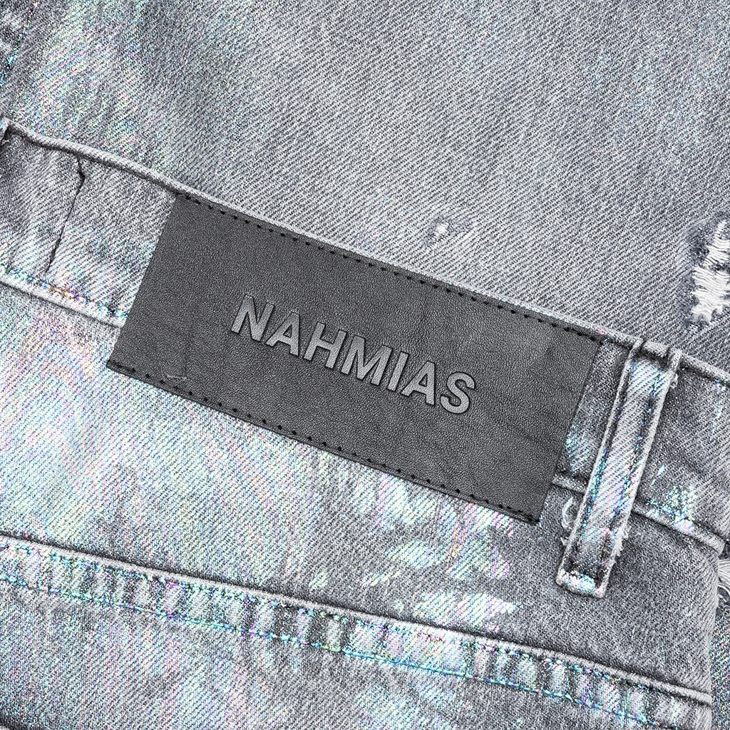 Oil Spill Baggy Jean - Charcoal Wash - Image 5