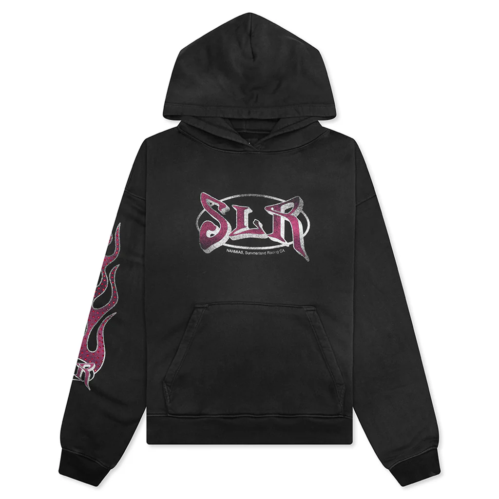 Summerland Racing Crystal Hoodie - Aged Black