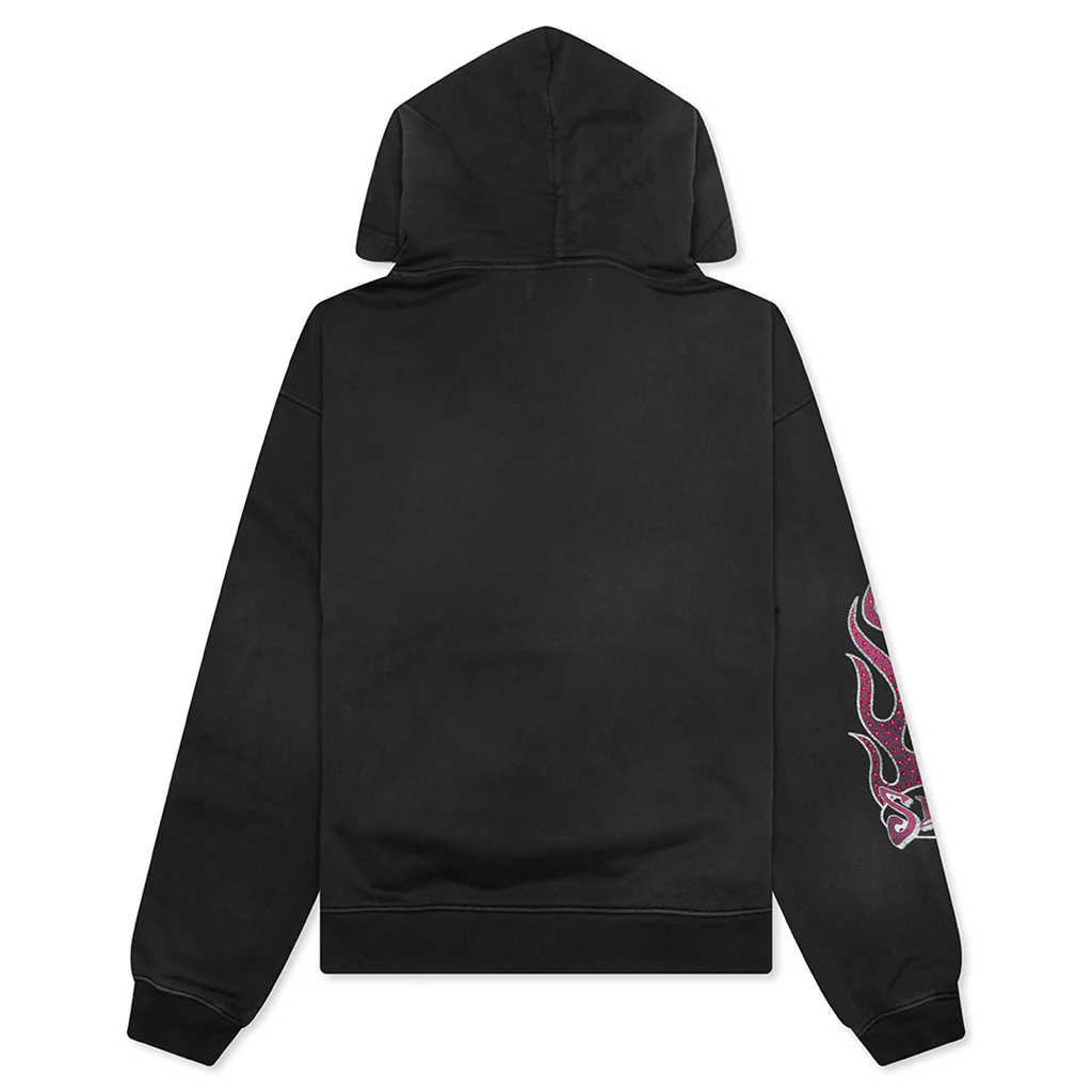 Summerland Racing Crystal Hoodie - Aged Black - Image 2