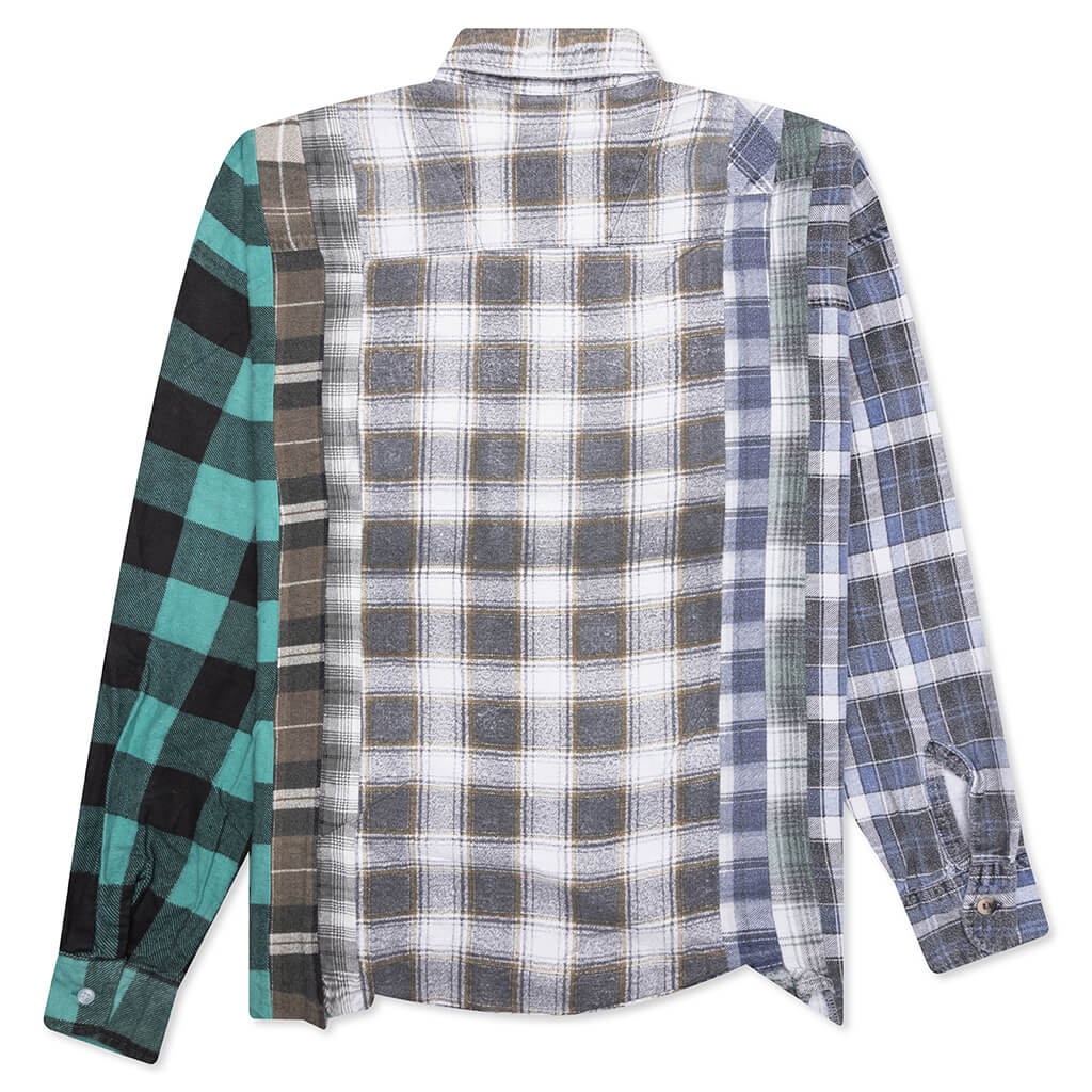 7 Cuts Wide Flannel Shirt - Assorted - Image 2