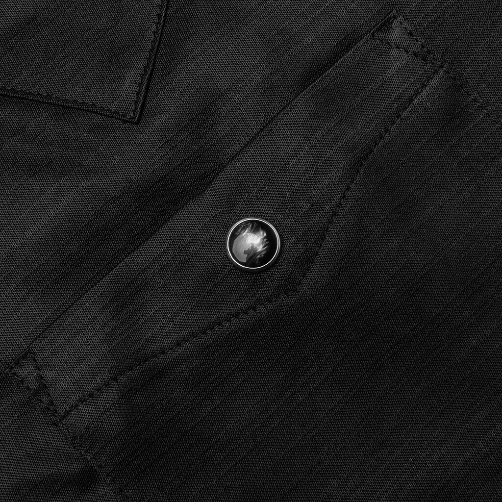 Cowboy One-Up Poly Slub Sateen S/S Shirt - Black - Image 4