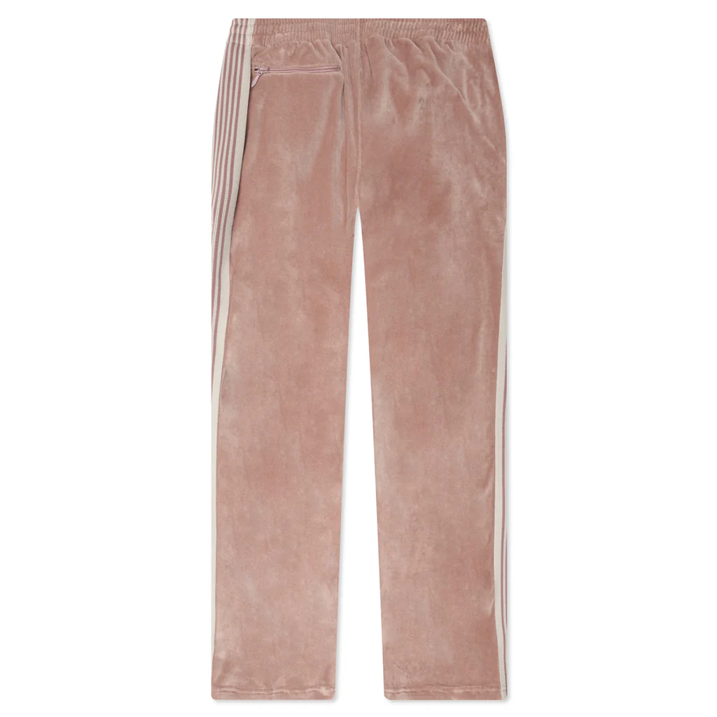 Narrow Track Pant C/PE Velour - Old Rose - Image 2