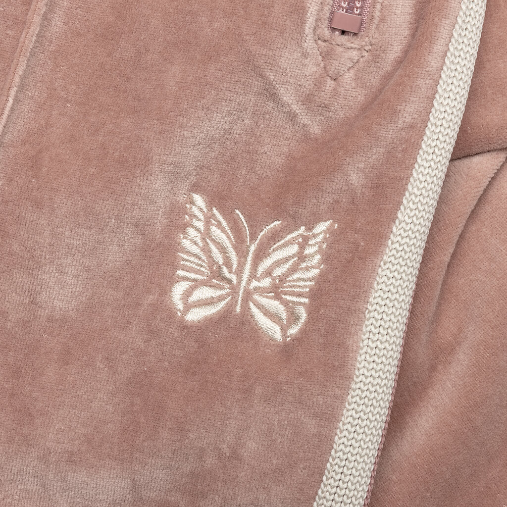 Narrow Track Pant C/PE Velour - Old Rose - Image 3
