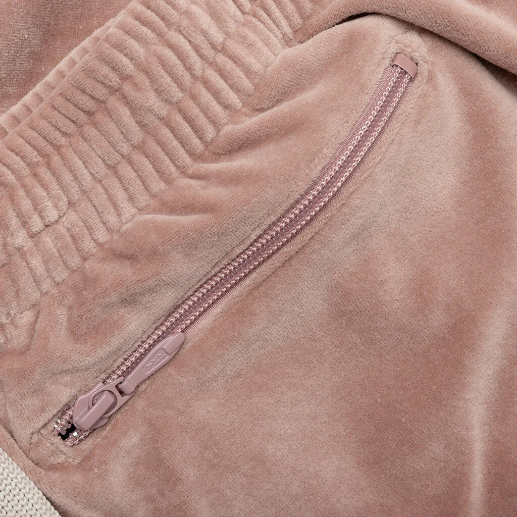 Narrow Track Pant C/PE Velour - Old Rose - Image 4