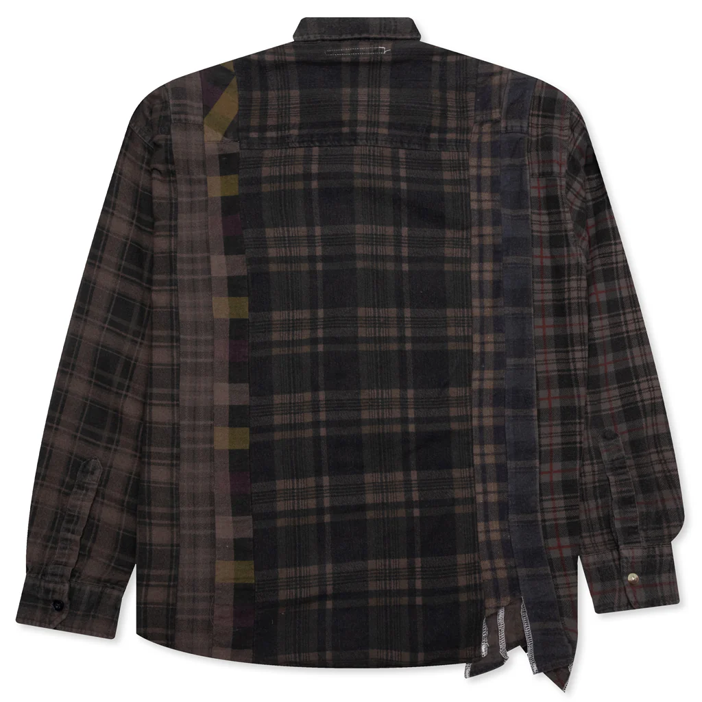 Over Dye 7 Cuts Shirt - Brown - Image 2