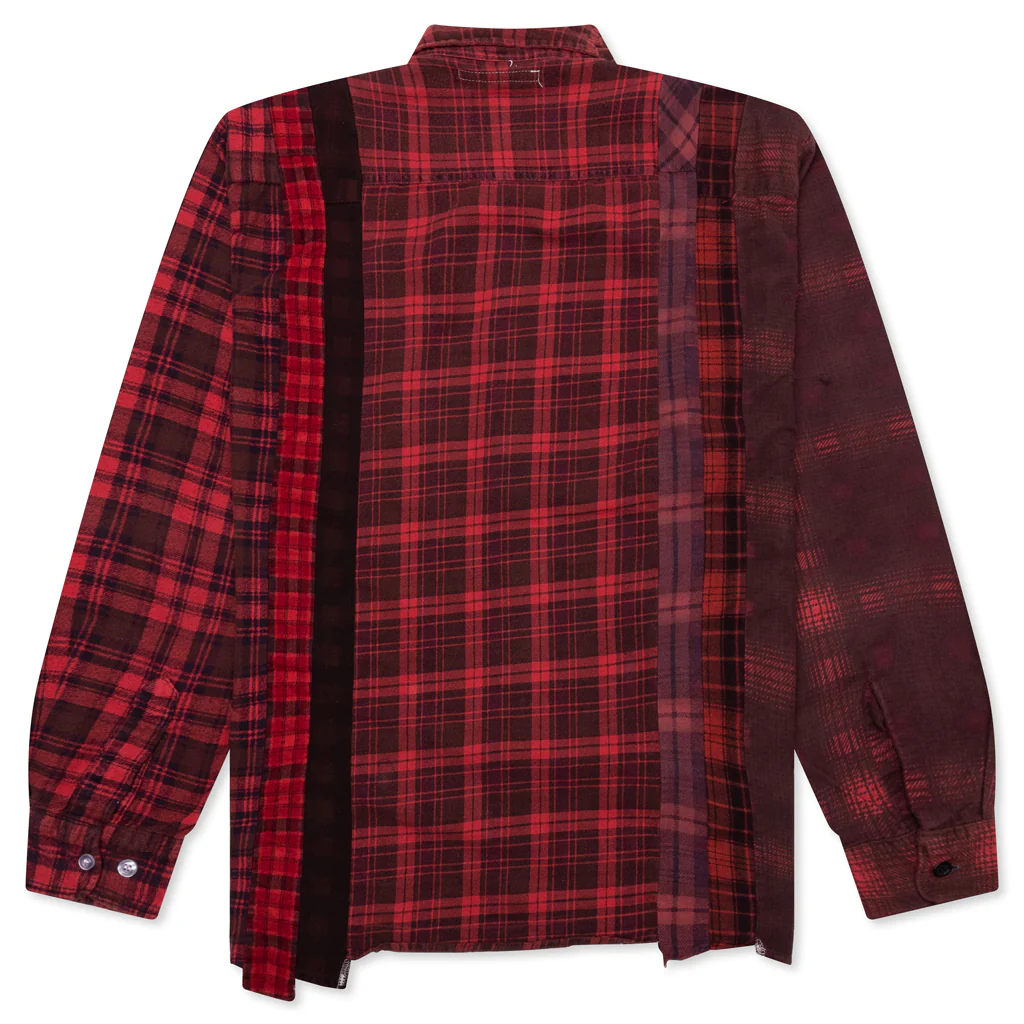Over Dye 7 Cuts Shirt - Red - Image 2