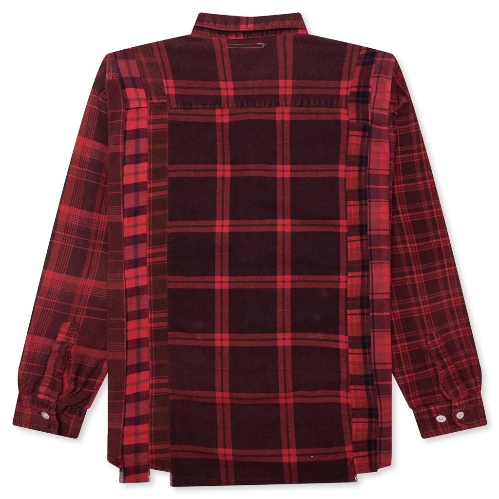 Over Dye 7 Cuts Shirt - Red - Image 2