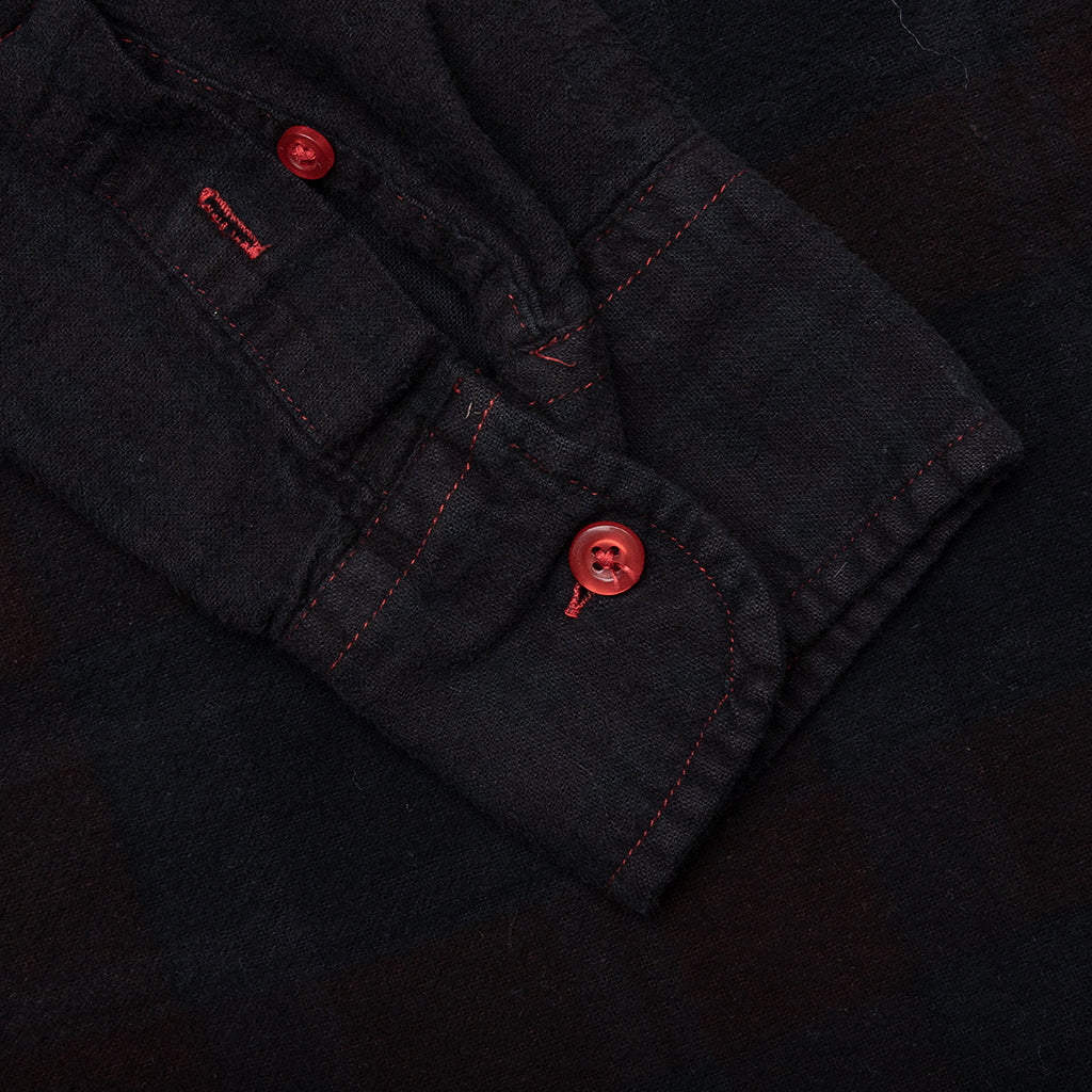 Over Dye 7 Cuts Wide Shirt - Black - Image 4