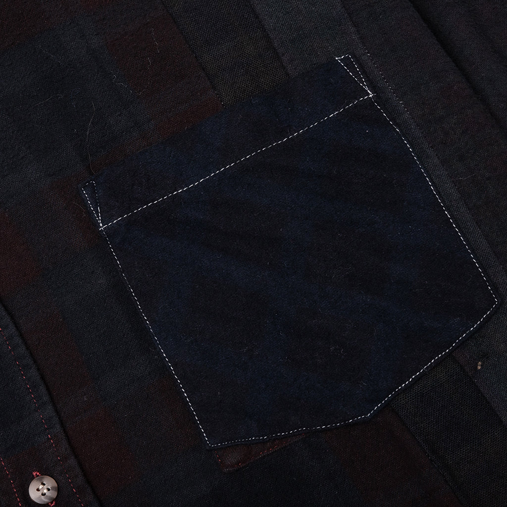 Over Dye 7 Cuts Wide Shirt - Black - Image 5